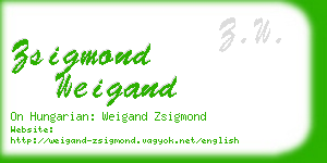 zsigmond weigand business card